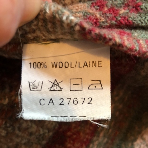 Vintage Floral Cottagecore Coastal Button Up Wool Knit Sweater Vest Medium - Picture 11 of 11